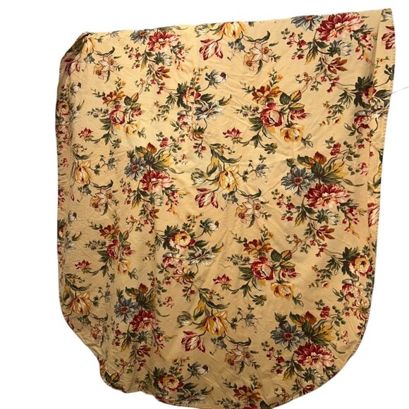 butter floral French Provencal oblong linen table cloth - Picture 1 of 3